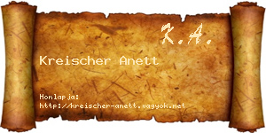 Kreischer Anett névjegykártya
