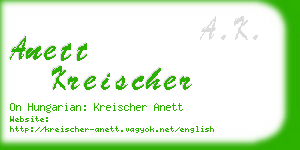 anett kreischer business card